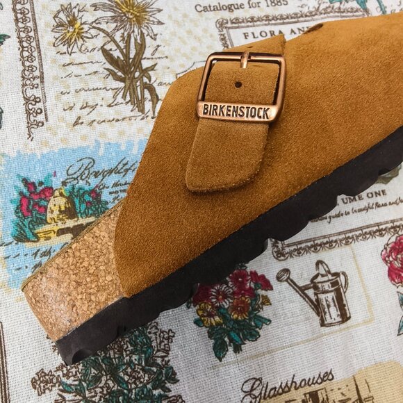 👑POSH NWT Women's Mink Suede Birkenstock Boston Shoes - Narrow Fit - Picture 5 of 5